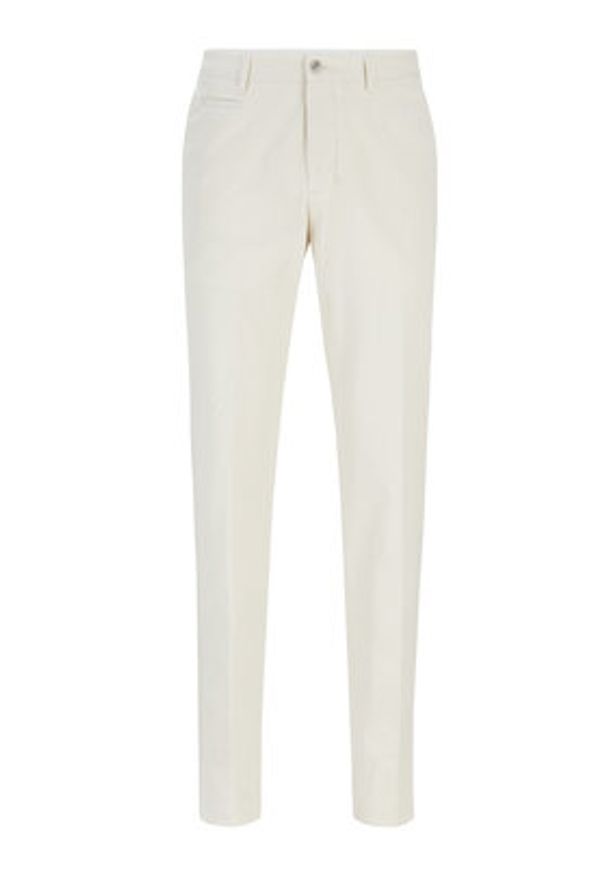 BOSS - Boss Chinosy Broad1-W 50447070 Beżowy Slim Fit. Kolor: beżowy. Materiał: bawełna