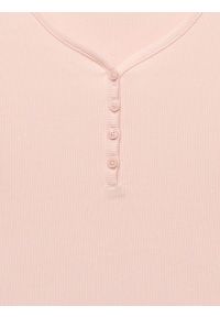 Big-Star - Koszulka damska slim w prążek różowa Minsa 600. Kolor: różowy. Materiał: prążkowany, dzianina, materiał. Wzór: prążki. Styl: elegancki #2
