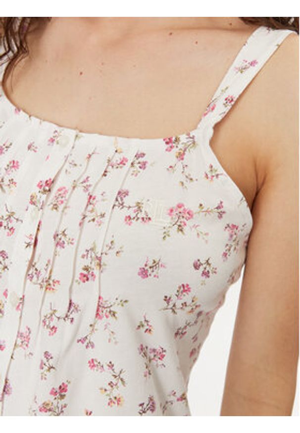 Lauren Ralph Lauren - LAUREN RALPH LAUREN Piżama ILN72408 Écru Regular Fit. Materiał: bawełna