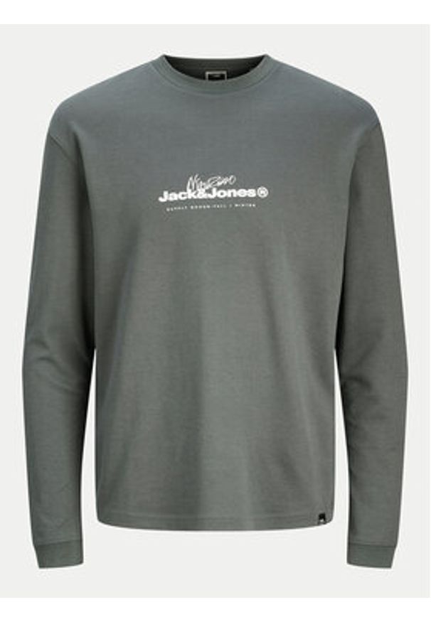 Jack & Jones - Jack&Jones Longsleeve Charlie 12265426 Szary Regular Fit. Kolor: szary. Materiał: bawełna, syntetyk. Długość rękawa: długi rękaw
