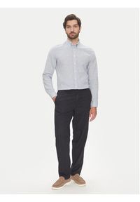 Lindbergh Koszula 30-203344B Błękitny Relaxed Fit. Kolor: niebieski. Materiał: bawełna