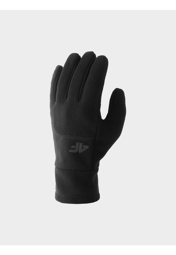 4f - 4F Rękawiczki polarowe WindProof Touch Screen uniseks - czarne S. Kolor: czarny. Materiał: polar. Sezon: zima