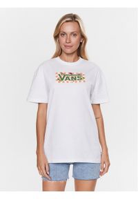 Vans T-Shirt Fruit Checkboard VN0003V8 Biały Regular Fit. Kolor: biały. Materiał: bawełna #1