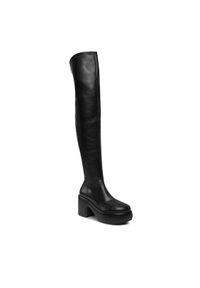 Bronx Muszkieterki High Knee Boots 14295-A Czarny. Kolor: czarny. Materiał: materiał