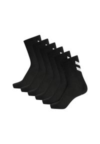 Skarpetki czarne Hummel hmlCHEVRON 6-PACK SOCKS uniwersalne. Kolor: czarny. Sport: fitness