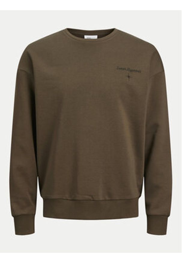 Jack & Jones Bluza Mystic 12257735 Khaki Relaxed Fit. Kolor: brązowy. Materiał: bawełna