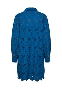 YAS Sukienka koszulowa 26030764 Granatowy Regular Fit. Kolor: niebieski. Materiał: bawełna. Typ sukienki: koszulowe #5