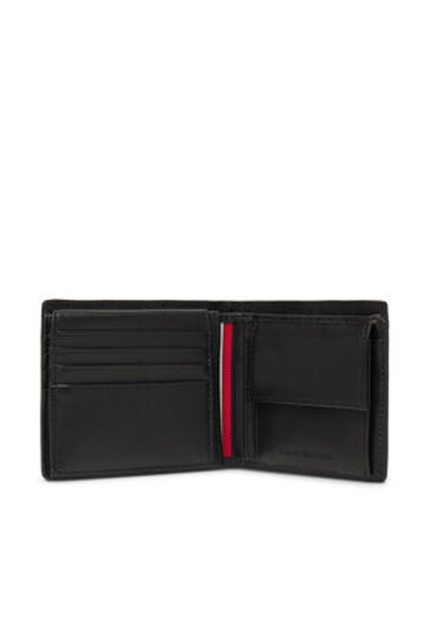 TOMMY HILFIGER - Tommy Hilfiger Portfel męski Central Cc Flap And Coin AM0AM13515 Czarny. Kolor: czarny. Materiał: skóra