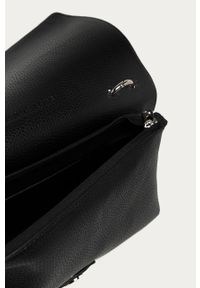 Calvin Klein Jeans - Torebka. Kolor: czarny. Wzór: gładki. Materiał: skórzane. Rozmiar: małe. Rodzaj torebki: na ramię #2