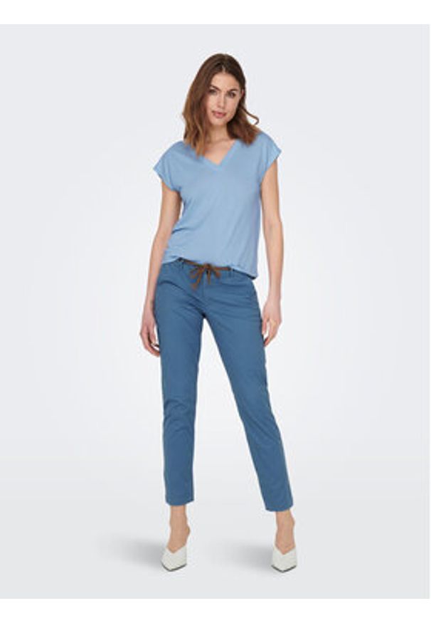 only - ONLY T-Shirt Free 15287041 Błękitny Regular Fit. Kolor: niebieski. Materiał: syntetyk