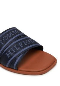 TOMMY HILFIGER - Tommy Hilfiger Klapki Webbing Mule FW0FW08421 Granatowy. Kolor: niebieski. Materiał: materiał