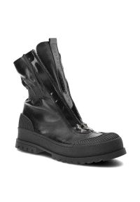 Czarne Botki Armodo Modne Obuwie Damskie. Zapięcie: zamek. Kolor: czarny. Materiał: materiał, skóra. Styl: elegancki