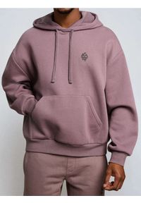 Sinsay - Bluza z kapturem Comfort Fit z haftem - fioletowy. Typ kołnierza: kaptur. Kolor: fioletowy. Wzór: haft