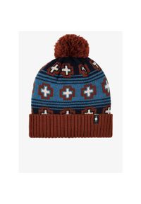 Czapka zimowa Smartwool Fleece Lined Paths Beanie - deep navy paths crossed. Kolor: czerwony. Sezon: zima