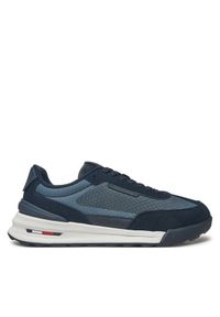 TOMMY HILFIGER - Tommy Hilfiger Sneakersy Retro Runner FM0FM05328 Granatowy. Kolor: niebieski. Materiał: materiał