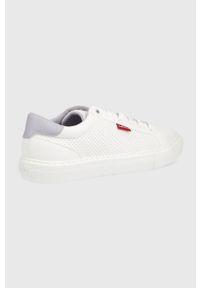 Levi's® - Levi's sneakersy Woodward Refresh S kolor biały. Okazja: na spotkanie biznesowe. Nosek buta: okrągły. Zapięcie: sznurówki. Kolor: biały. Materiał: włókno, guma. Sport: bieganie #2