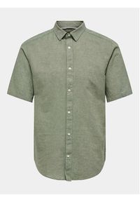 Only & Sons Koszula Caiden 22009885 Zielony Slim Fit. Kolor: zielony. Materiał: bawełna