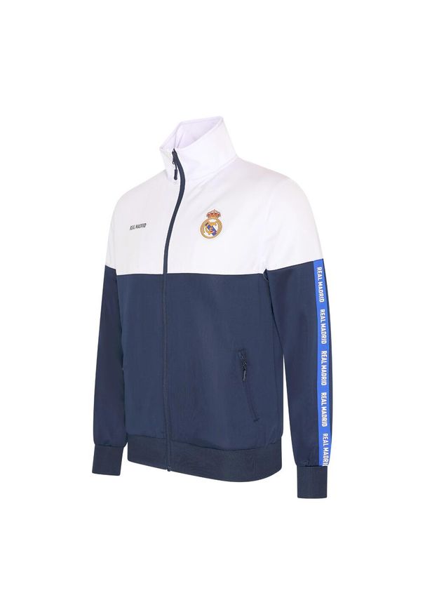 Dres piłkarski dla dorosłych Real Madrid 24/25. Kolor: wielokolorowy, niebieski, biały. Materiał: dresówka. Sport: piłka nożna