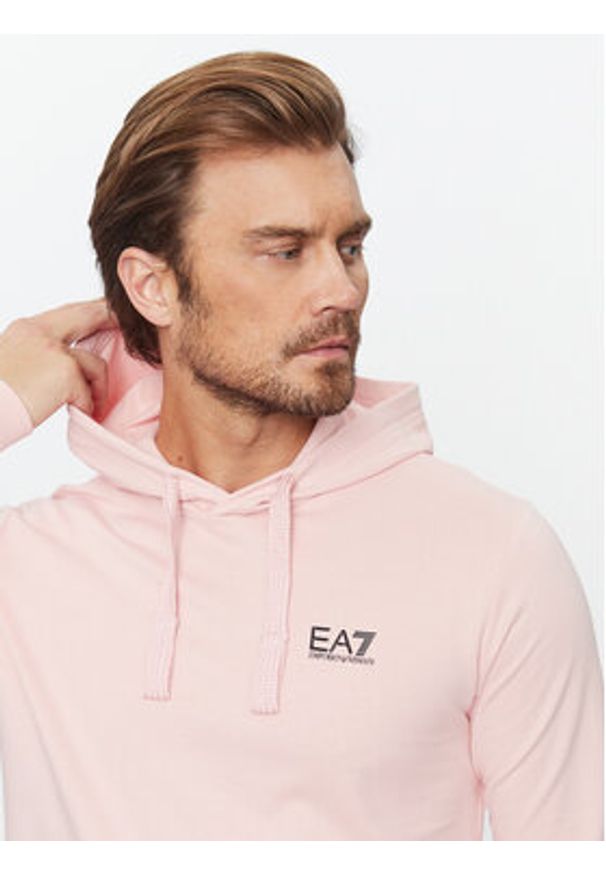EA7 Emporio Armani Bluza 8NPM04 PJ05Z 1418 Różowy Regular Fit. Kolor: różowy. Materiał: bawełna