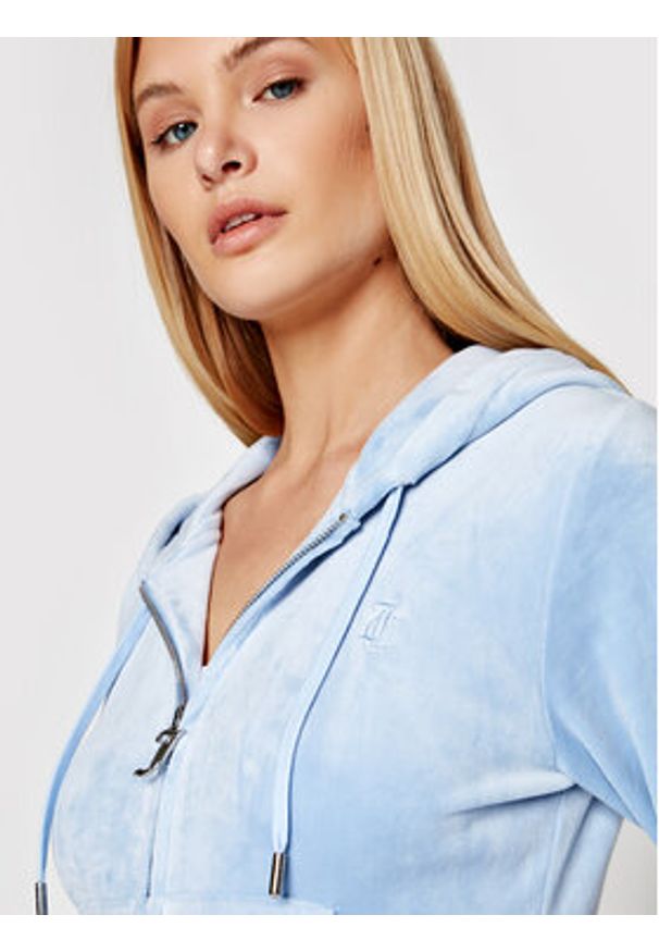 Juicy Couture Bluza Robertson JCAP176 Niebieski Slim Fit. Kolor: niebieski. Materiał: syntetyk
