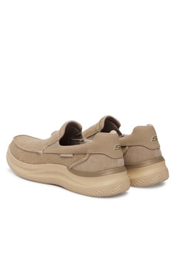 skechers - Skechers Półbuty Relaxed Fit: Hasting - Fielden 205066/TPE Beżowy. Kolor: beżowy. Materiał: materiał
