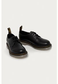 Dr. Martens Półbuty skórzane 1461 Iced kolor czarny na płaskim obcasie. Nosek buta: okrągły. Zapięcie: sznurówki. Kolor: czarny. Materiał: skóra. Obcas: na obcasie. Wysokość obcasa: niski #2