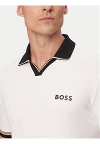 BOSS Polo Serve 2 50559200 Biały Slim Fit. Typ kołnierza: polo. Kolor: biały. Materiał: syntetyk #3