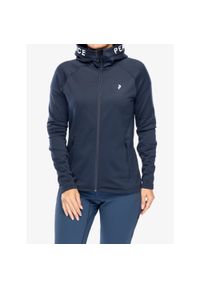 Bluza polarowa damska Peak Performance Rider Zip Hood. Kolor: niebieski. Materiał: polar