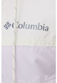 columbia - Columbia kurtka outdoorowa Flash Challenger kolor fioletowy 1989511-010. Kolor: fioletowy. Materiał: włókno, materiał. Wzór: ze splotem #3