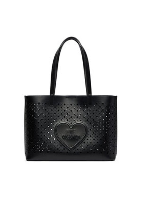 Love Moschino - LOVE MOSCHINO Torebka JC4289PP0OKK0000 Czarny. Kolor: czarny. Materiał: skórzane