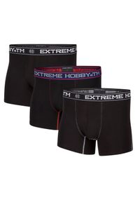 EXTREME HOBBY - Bokserki sportowe męskie Extreme Hobby 3-pak. Kolor: czarny