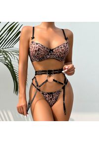 Intica - Komplet bieliźniany harness na romantyczne wieczory Macey. Materiał: materiał #10