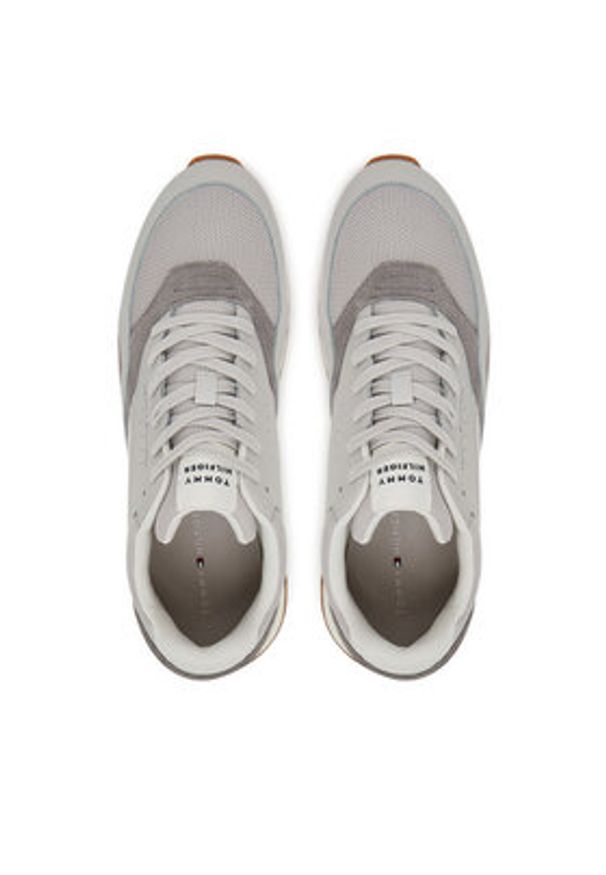 TOMMY HILFIGER - Tommy Hilfiger Sneakersy New Runner Eva Mix FM0FM05522 Beżowy. Kolor: beżowy. Materiał: skóra