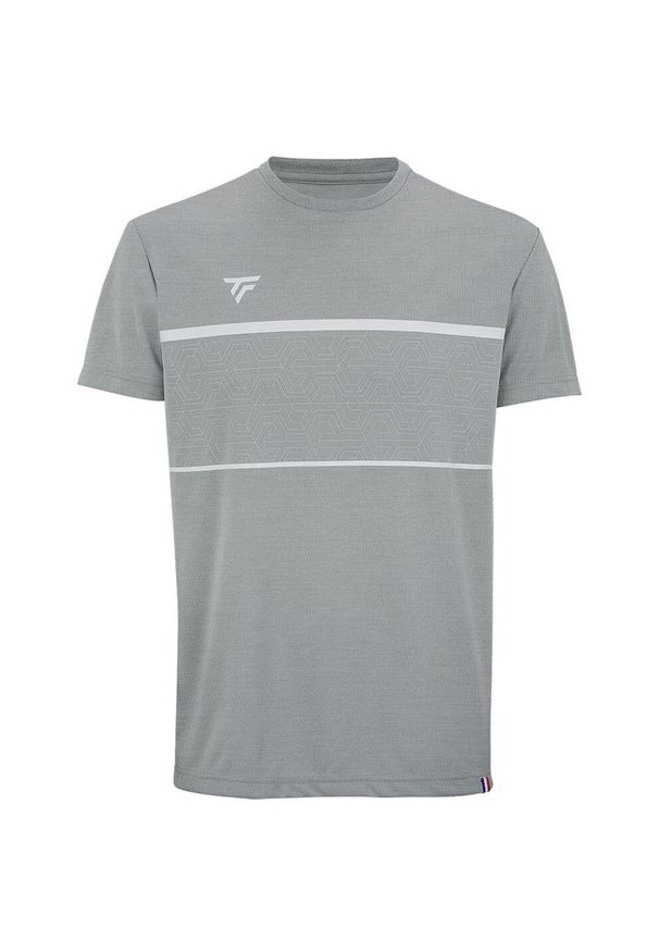 TECNIFIBRE - Koszulka tenisowa męska z krótkimrękawem Tecnifibre Team Tech Tee. Kolor: szary. Materiał: poliester. Sport: tenis