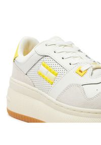 Tommy Jeans Sneakersy Tjw Retro Basket Flatform Mix EN0EN02654 Écru. Materiał: skóra #5