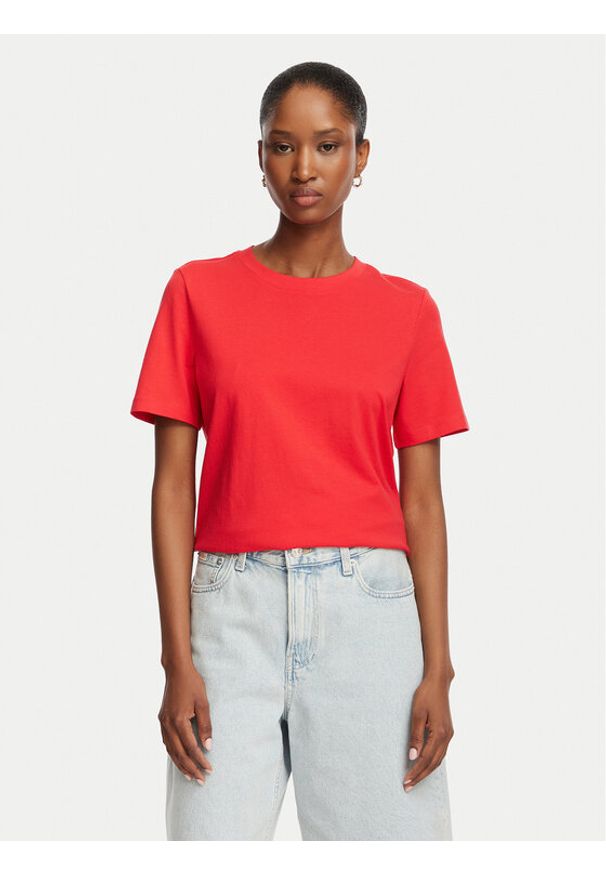 Vero Moda T-Shirt Paulina 10316991 Różowy Regular Fit. Kolor: różowy. Materiał: bawełna