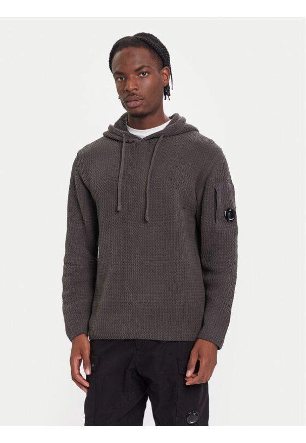 C.P. Company Sweter 19CMKN018A005558G Szary Relaxed Fit. Kolor: szary. Materiał: bawełna