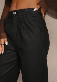 Renee - Czarne Spodnie Cygaretki High Waist z Imitacji Skóry Lanitelia. Stan: podwyższony. Kolor: czarny. Materiał: skóra. Styl: klasyczny #5