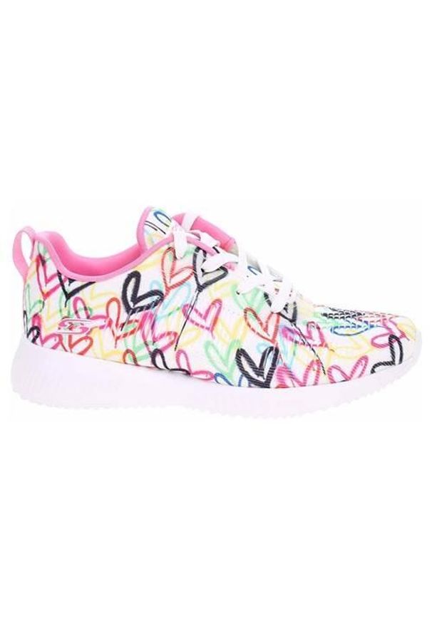 skechers - Buty do chodzenia damskie Skechers Bobs Squad Starry Love. Zapięcie: sznurówki. Kolor: biały, różowy, wielokolorowy. Materiał: syntetyk, tkanina, materiał. Szerokość cholewki: normalna. Sport: turystyka piesza