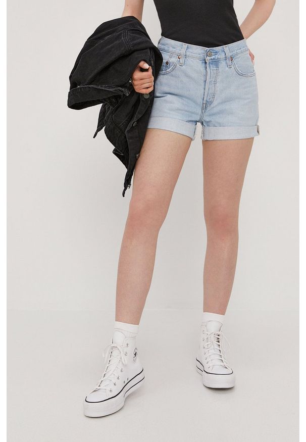 Levi's® - Levi's - Szorty jeansowe. Okazja: na co dzień, na spotkanie biznesowe. Kolor: niebieski. Materiał: jeans. Styl: casual, biznesowy