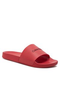 Calvin Klein Klapki Pool Slide Rubber HM0HM00455 Czerwony. Kolor: czerwony #4