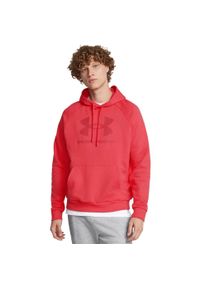 Under Armour - Bluza fitness męska UNDER ARMOUR Rival Fleece Logo Hoodie z kapturem. Typ kołnierza: kaptur. Kolor: czerwony. Sport: fitness