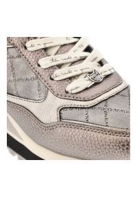 Brązowe Sneakersy Anekke Modne Obuwie Damskie Premium. Okazja: na co dzień. Kolor: brązowy. Materiał: materiał. Szerokość cholewki: normalna. Wzór: napisy. Styl: casual