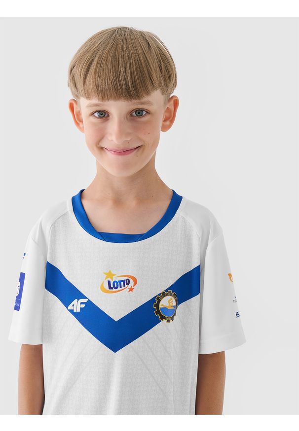4f - 4F Koszulka klubowa wyjazdowa z sezonu 2024/25 chłopięca 4F x Stal Mielec - multikolor 122/128 (6-8 lat). Okazja: do domu, na urodziny. Kolor: wielokolorowy. Materiał: dzianina. Sezon: lato