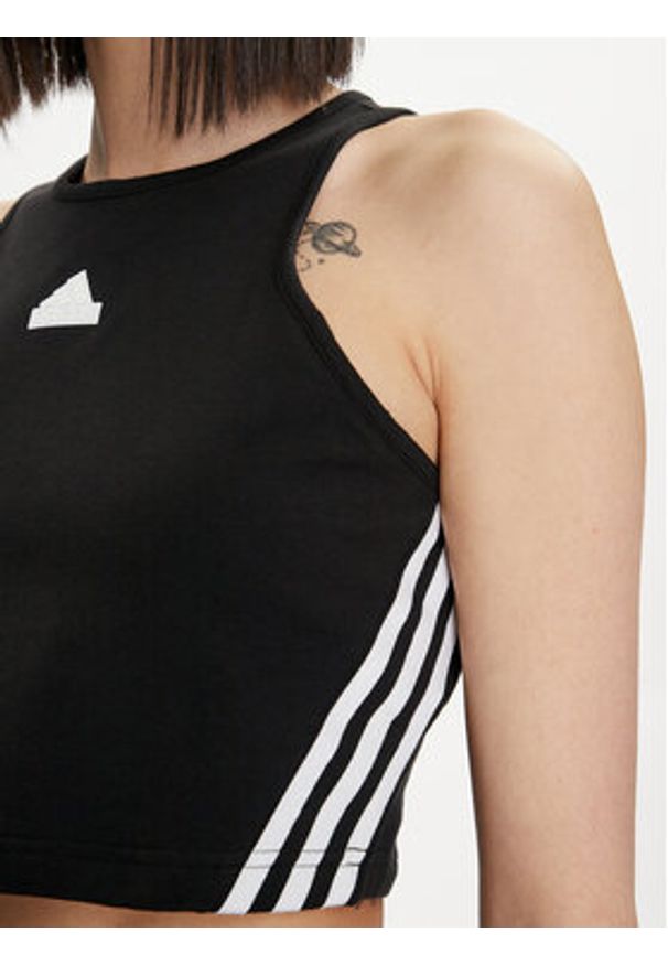Adidas - adidas Top Future Icons 3-Stripes IP1572 Czarny Slim Fit. Kolor: czarny. Materiał: bawełna