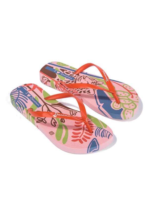 Japonki damskie Ipanema Graffiti III. Okazja: na plażę. Kolor: różowy. Styl: sportowy