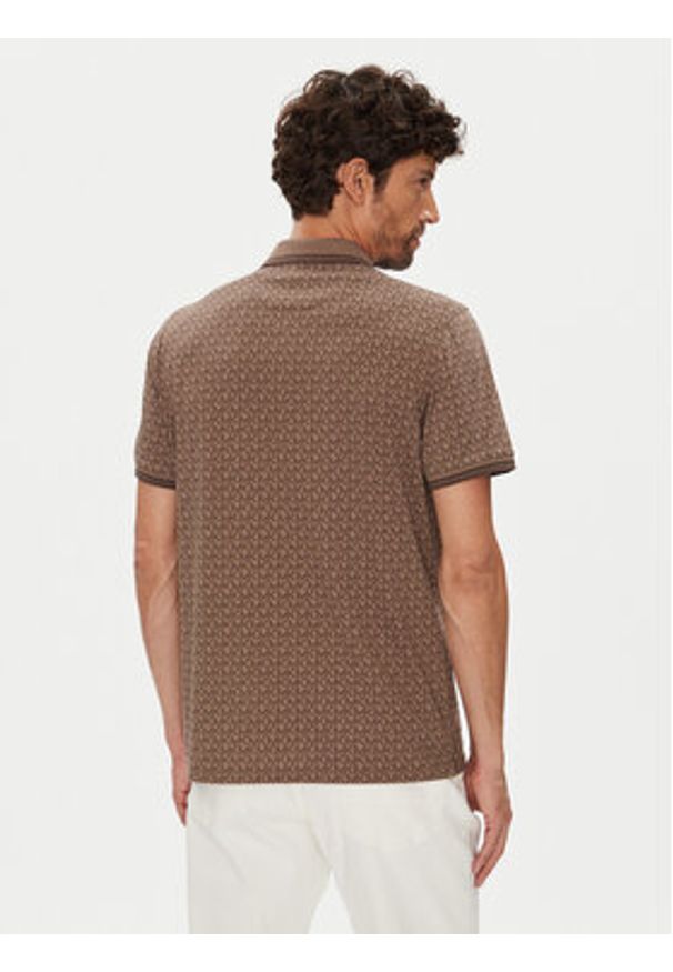 Michael Kors Polo CS550V85KS Brązowy Regular Fit. Typ kołnierza: polo. Kolor: brązowy. Materiał: bawełna