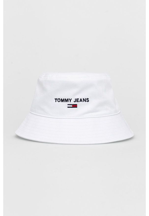 Tommy Jeans kapelusz bawełniany kolor biały bawełniany. Kolor: biały. Materiał: bawełna