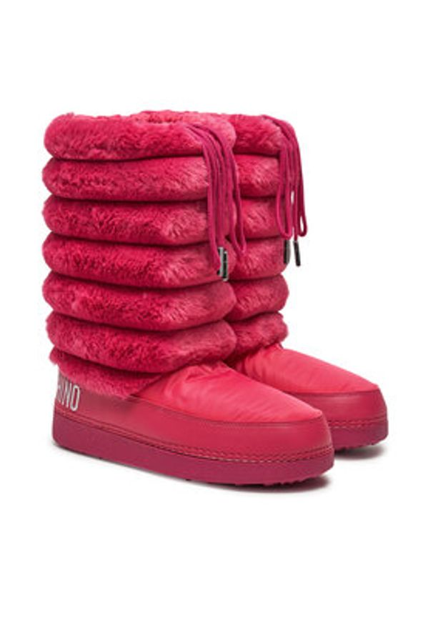 Love Moschino - LOVE MOSCHINO Śniegowce JA24312G0LISH626 Różowy. Kolor: różowy. Materiał: materiał