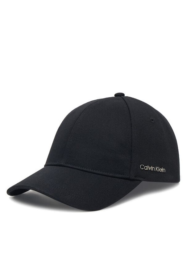 Calvin Klein Czapka z daszkiem Cotton Twill Cap K60K612910 Czarny. Kolor: czarny. Materiał: bawełna, materiał